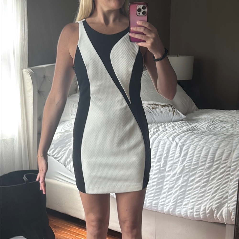 Ark & Co Black and White Mini Dress